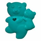 Lil  Jumbl Tr013  Baby Teether Mommy And Baby Bear Pendant Bpa-free Turquoise