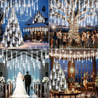 Outdoor Christmas Lights  Meteor Shower Falling Rain String Light