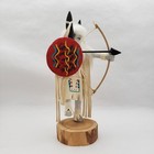 Rare Buffalo Warrior Navajo Kachina Doll Signed Carol Ramone 600 808 9 5 