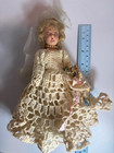 Lot Of 3 Vintage Dolls  American Indian  Scot  Crochet Wedding