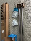 Umbra Twilight Double Curtain Rod Set    30 To 84  Nickel Wrap Around