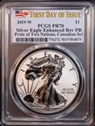 2019-w Pride Of Two Nations Proof Silver Eagle Coin -pcgs Pr70  Canada Set  Fdoi