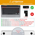 Premium Space Black Keyboard Cover For Macbook Pro 14 16 2023-2025 M3 m5