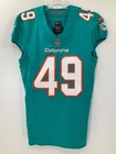  49 Sam Eguavoen Miami Dolphins Game Used Nike Aqua Authentic Jersey Size 40