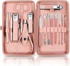 15 Piece Manicure Pedicure Nail Care Set Cutter Cuticle Clippers Kit Utopia Care