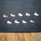 Vintage Nike 2001 Air Jordan Shoes History  18 Years Black T Shirt Adult Large