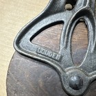 Antique Louden Cast Iron   Wood Barn Pulley A23 Made In Usa 6  Wheel