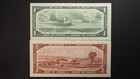 Crispy Canada  1 1954 - 2 1954 Dollar Bank Note Free Shpping  6025