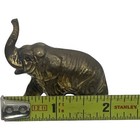 Vintage Brass Elephant Figurine Trunk Up Good Luck Statue Home Decor