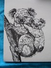 Koala And Baby 3 Pc Set-notepad-6 Blank Notecards And Magnet New