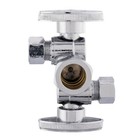 Efield 10pcs 1 4 Turn Dual Shut Off Compression Valve  1 2 nom 5 8 x3 8 x3 8  