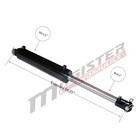Hydraulic Cylinder Welded Double Acting 4  Bore 20  Stroke Clevis End 4x20 New