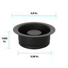 Black Garbage Disposal 3 5  Sink Drain Flange And Stopper Set  3-bolt  Kitchen