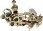 Vintage German Style Brass Sextant With Wooden Box     Nautical Marine Navigation
