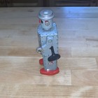 Vintage Tin Wind-up Robot Toy W  Key  Gray Red  Ages 4-7   8-11 Years