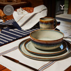 Yellowstone Kayce 12-piece Reactive Glaze Ceramic Dinnerware Set  Dish Set
