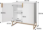 Sideboard Buffet Cabinet With Storage Modern Accent Cabinet Adjustable Shelves