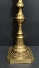 Antique 19th C  Brass Push Up Candlestick Original Patina  12    Tall