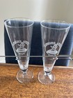 Vintage Downtown Athletic Club  dac  Etched Beer Glasses     Rare Set Of 2