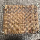 Antique Vintage Woven River Cane Unique Foot Stool