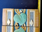 Great Arts   Crafts Reclaimed 4 25 X 9 Grueby Faience Tiles  Green Leaves   