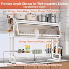 Over The Sink Dish Drying Rack 3 Tier Large Dish Rack Metal For Kitchen With Lid