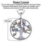 Mothers Tree Of Life Birthstone Necklace 1-13 Stones Silver  10k   14k Bezel
