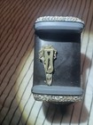 Hair Or Shoe Clip Vintage Style Possibility 1930 s Silver Tone Finish  clear   