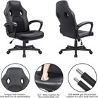 Office Gaming Chair High Back Leather Computer Chair Ergonomic Height Adjustable