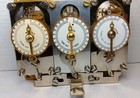 Vintage Mosler Vault Safe 3-movement Time Clocks Mounted Beauties