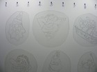 Vintage 80-90 s Acetate Tattoo Stencils  small Tats Set 14   Good Condition 