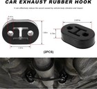2pcs Car Rubber Exhaust Hanger  2 Holes 0 47 Inch Insulator Bushing Mount Adjust