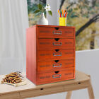 Vintage 5 Layers Large Jewelry Organizer Wooden Storage Box Case With 5 Drawers