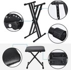 Keyboard Stand   Bench Set  Upgrade Heavy Duty Double-x Keyboard Stand  Adjustab