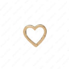 Solid 14k Gold Heart Charm Enhancer Pendant Holder Clicker For Necklace bracelet