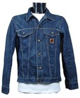 Carhartt Denim Jacket Large Blue Mid Wash Trucker Western Worker Vintage Usa Vgc