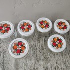 6 Ball Kerr Fruit Embossed Jelly Jars 8 Oz Half Pint Jam Mason Canning  