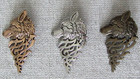 Wolf Lapel Pins Vintage Style Antique Gold  Silver  Bronze Tone Metals - 3 Pack