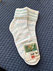 Vtg Hanes Ms  Sports Socks Striped 9-11 Orlon Acrylic Low-cut Nos 80s Baby Blue 