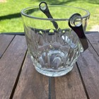 Vintage Crystal Ice Bucket With Removable Handle- 4 75   x3 5   x4 75   