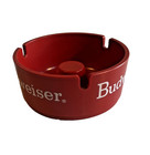 Budweiser Barware Ashtray Red Plastic Cigarette Vintage Mcm 3 Slot Man Cave