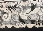 Vintage White Cotton 30  X 14  Tatted Table Runner