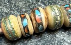 Antique Inlaid Ceramic Tibet Mala Prayer Beads