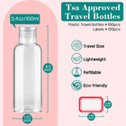 100pcs Empty 3 4 Oz Travel Bottles With Flip Cap Tsa Approved Leakproof Plastic
