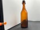 Antique F  Hake   Co Ft Wayne  In Quart Amber Blob Beer With Bail