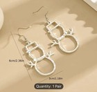 Snowman Earrings Silver Dangle Holiday Winter Snowmen Women   s