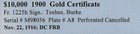 1900 Gold Certificate  10 000 Fr  1225h Sign Teehee burke Pcgs 15 Ch Fine  ahcj 