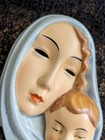 Vtg  Art Deco Czech Wall Art Mask  Mother child 