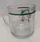 Federal Glass Christmas Santa Mug Usa Vintage Holiday Coffee Cup