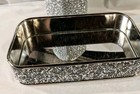 Bath   Body Works Sparkling Mirrored Vanity Tray Silver Sparkle Platinum  new 